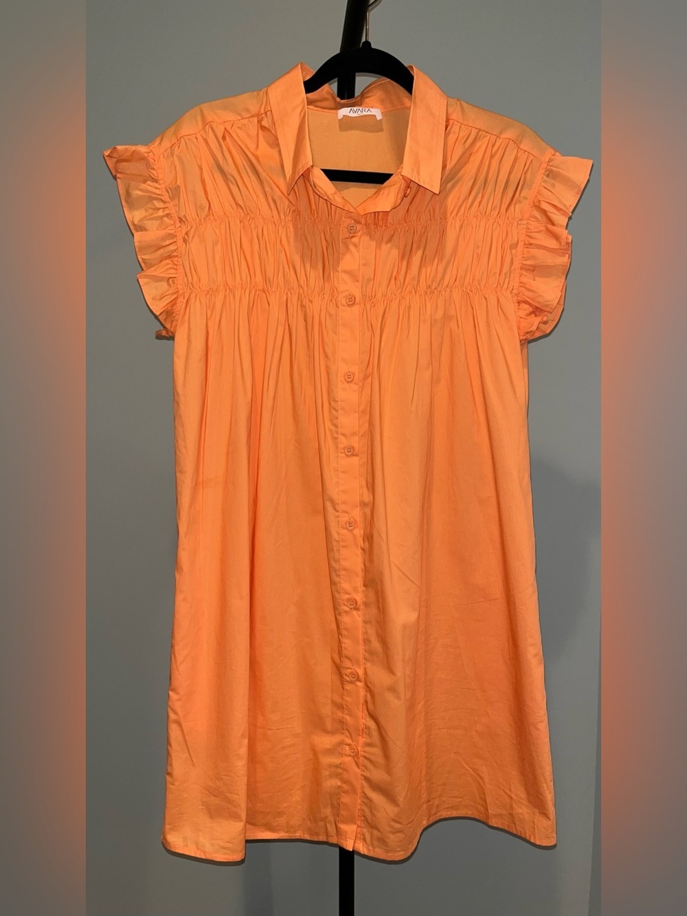 Avara orange ruffle dress | size small